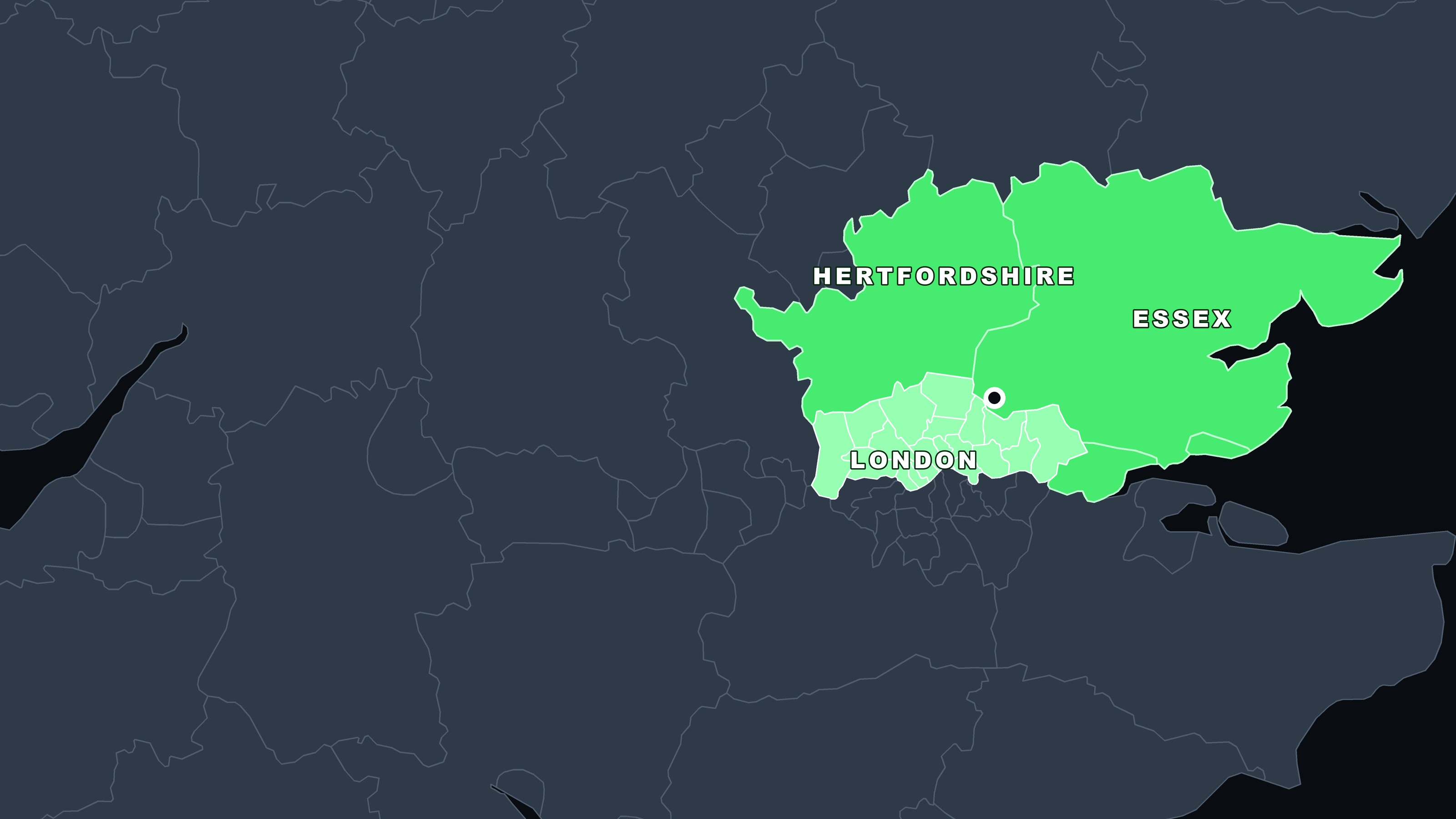Areas We Cover map
