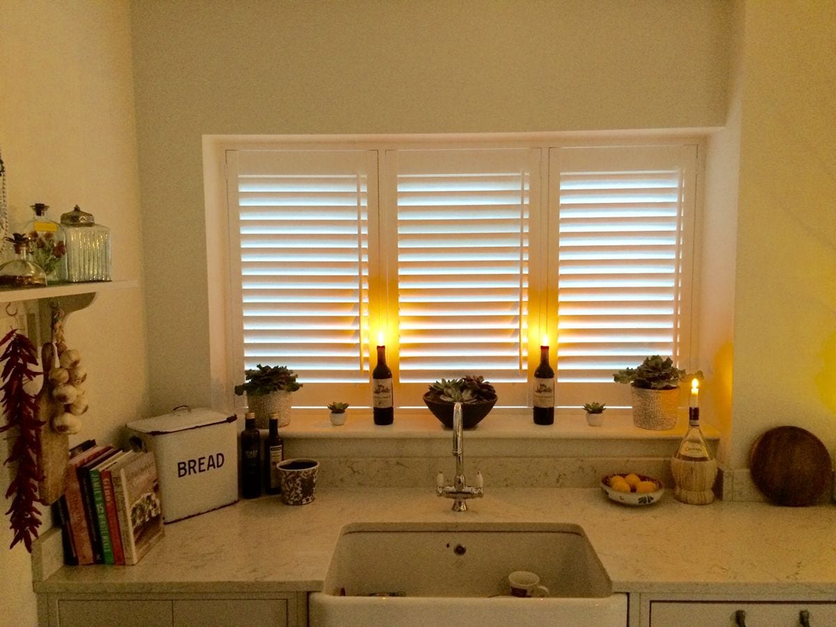 Full Height Shutter With Offset Tilt Rod Fitted In Loughton, Essex